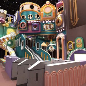 LUCKYPLAY Indoor Playground Obstacle Wave Slide Steel Frame Plastic for Shopping Mall/Kids Play Areas High-Capacity Equipment