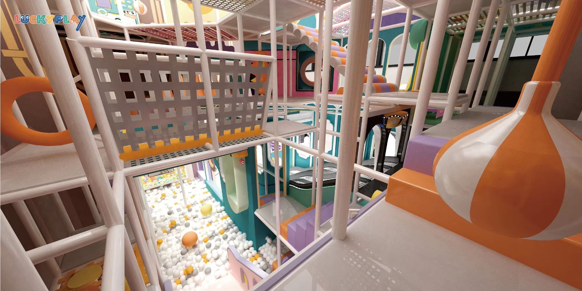 LUCKYPLAY Indoor Playground - with ball pool