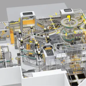 Blue Whale High Rope Adventure Course with Climbing Wall and Giant S Slide for Indoor Play Centers