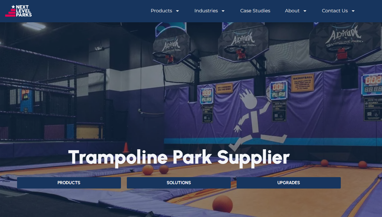 Trampoline park roller and wipeout beam